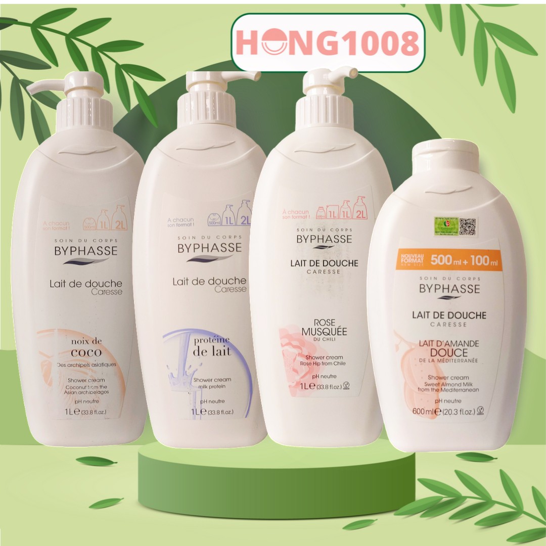 Sữa tắm byphasse dưỡng da có nhiều mùi 1000ml 600ml tây ban nha shop hong1008