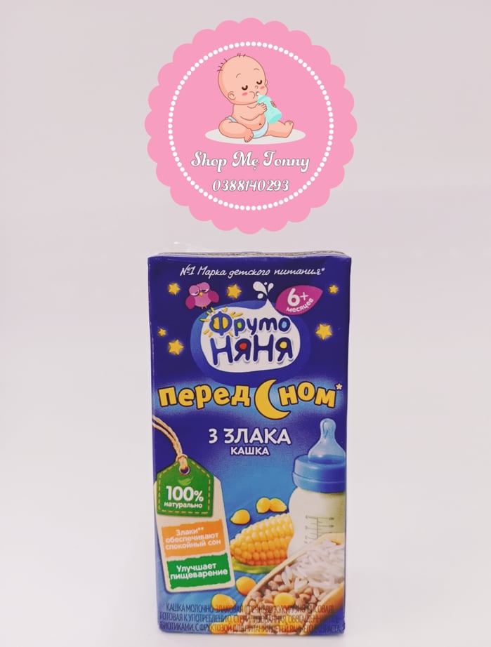 Sữa đêm Fruto Nga cho bé từ 6 tháng tuổi Vị NGŨ CỐC
