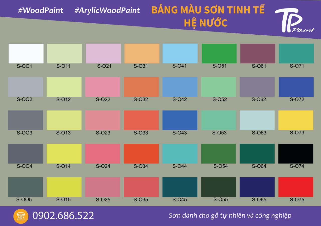 SƠN TINH TẾ Wood Paint gốc nước, an toàn, không mùi, dành cho gỗ Tự nhiên và các loại gỗ công nghiệp - Sơn gỗ gốc nước TPpaint
