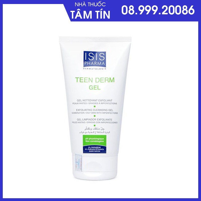 Teen derm gel - gel rửa mặt giảm nhờn, ngừa mụn
