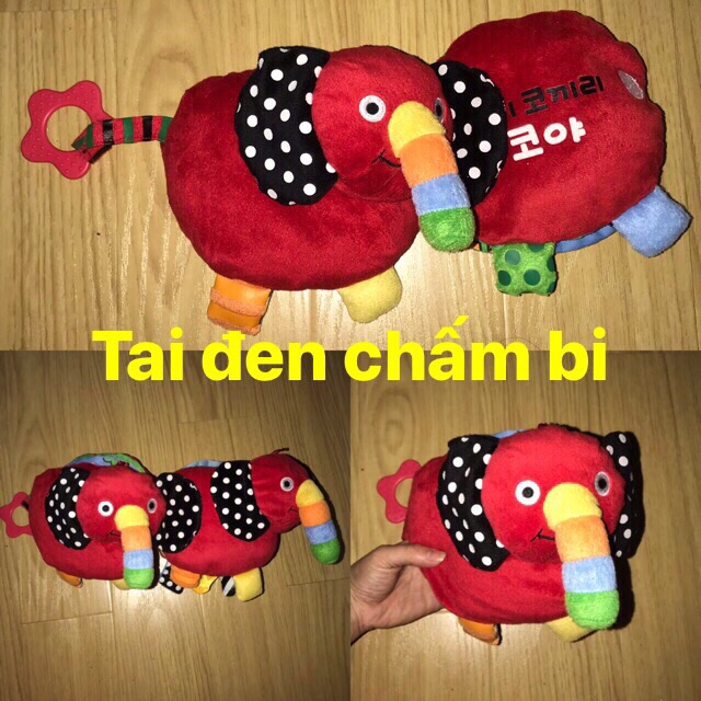 Sách vải voi nhồi bông cho bé
