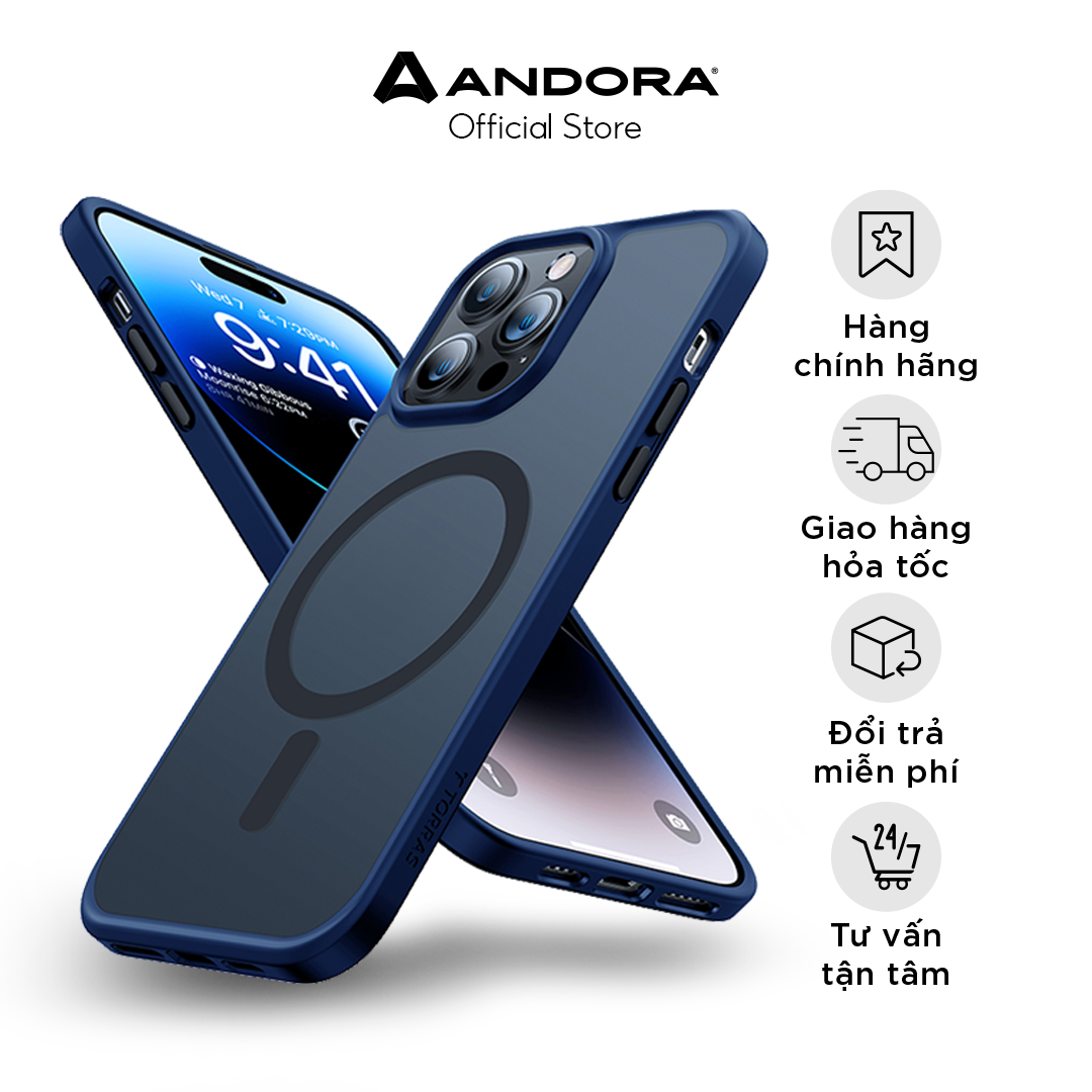 Ốp lưng Torras Magnetic Guardian cho Iphone 13/14 Series kèm vòng nam châm hỗ trợ sạc không dây và phụ kiện không dây