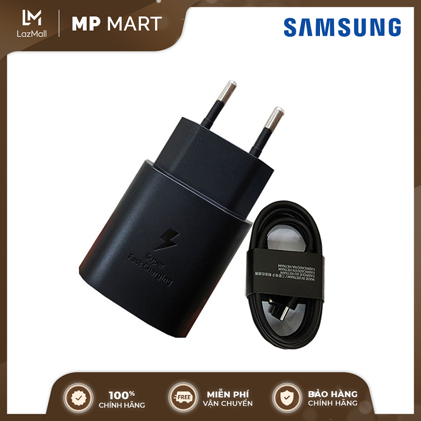 Bộ sạc nhanh Samsung Travel Adapter 25W || Bảo hành 06 tháng, đổi trả miễn phí || Tặng kèm cáp TypeC - TypeC