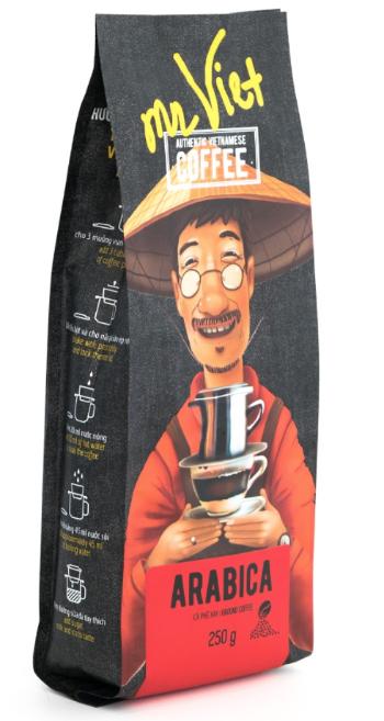 Cà phê rang xay Arabica túi 250g Mr Viet