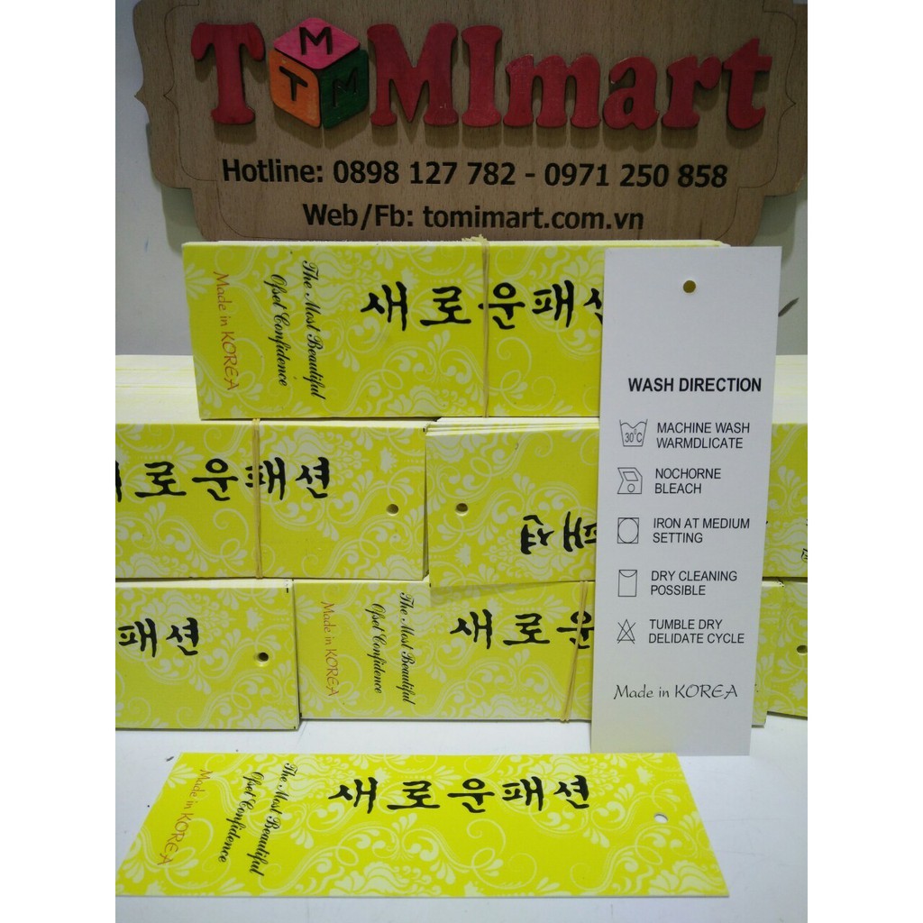 Tag quần áo thời trang hàn quốc - thẻ treo quần áo - thẻ bài - mác giấy