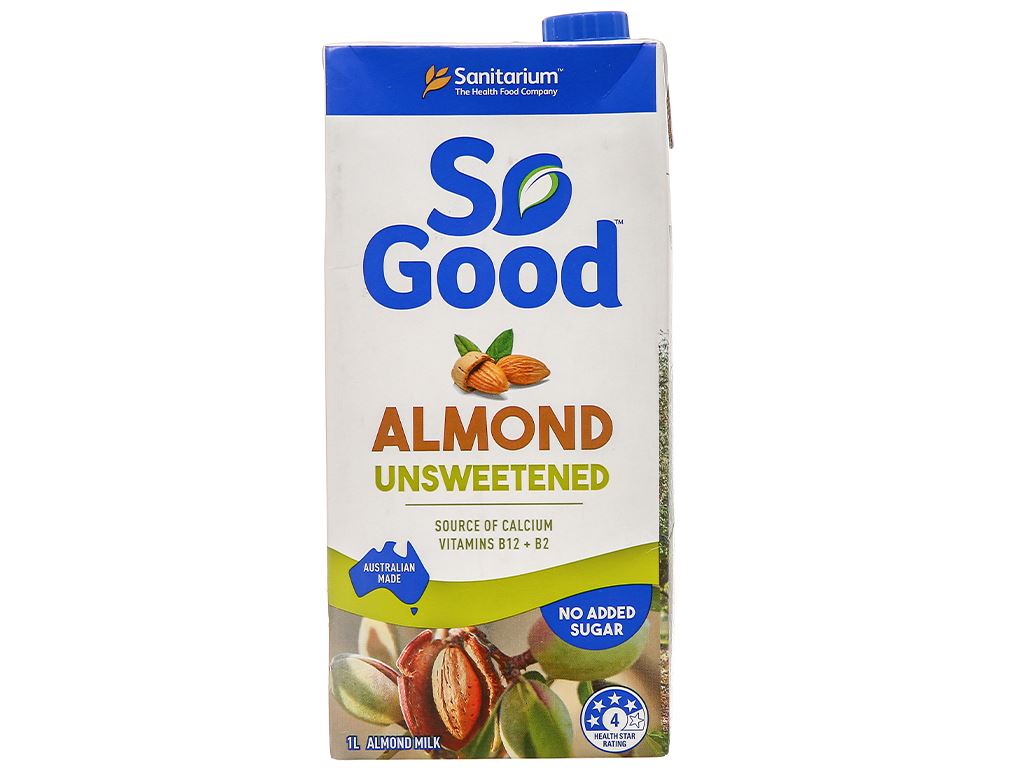 Sữa hạnh nhân không đường so good 1lít