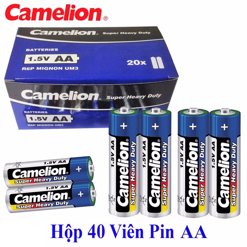 Hộp 40v pin aa pin aaa camelion - pin nhập