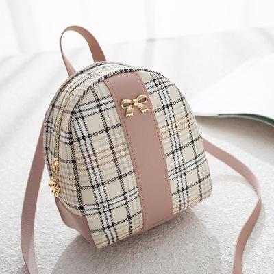 [HCM]BALO NỮ SỌC CARO ĐÍNH NƠ DỄ THƯƠNG TDS0021