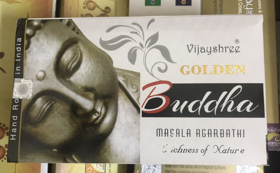 Nhang trầm hương Ấn Độ mùi hương tự nhiên Golden Buddha hộp lớn 12 hộp nhỏ