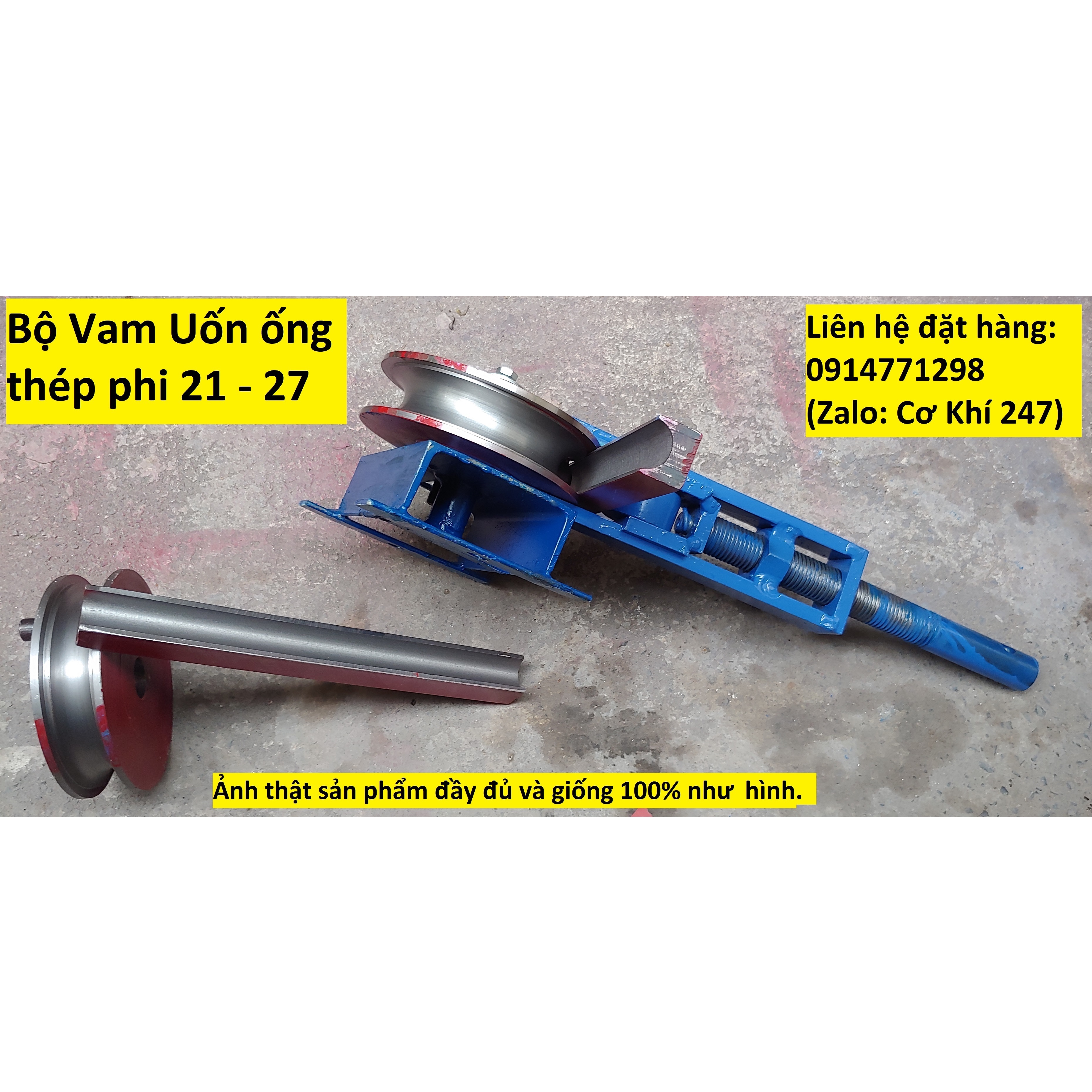 Vam uốn ống tròn 21,27 trọn bộ. Máy uốn ống cầm tay