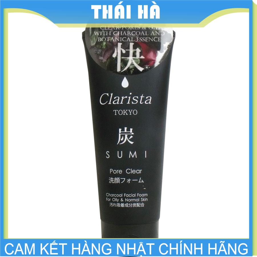 [HCM]Sữa Rửa Mặt Than Hoạt Tính Clarista Charcoal Facial Foam For Oily & Normal Skin Nhật Bản