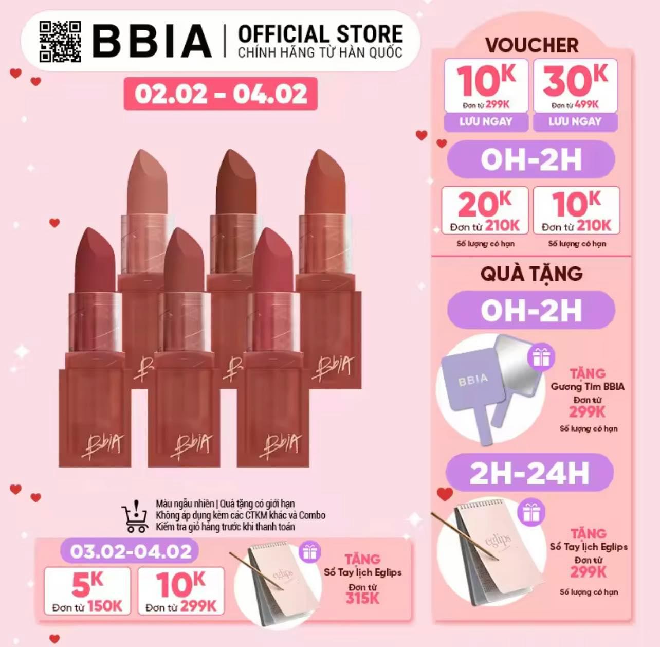 Son Thỏi Lì Bbia Last Powder Lipstick  3.5g