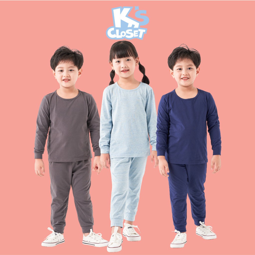 Bộ Quần Áo Dài Tay Cho Bé Trai Và Bé Gái (1-9 Tuổi) K's Closet E014TEF TM