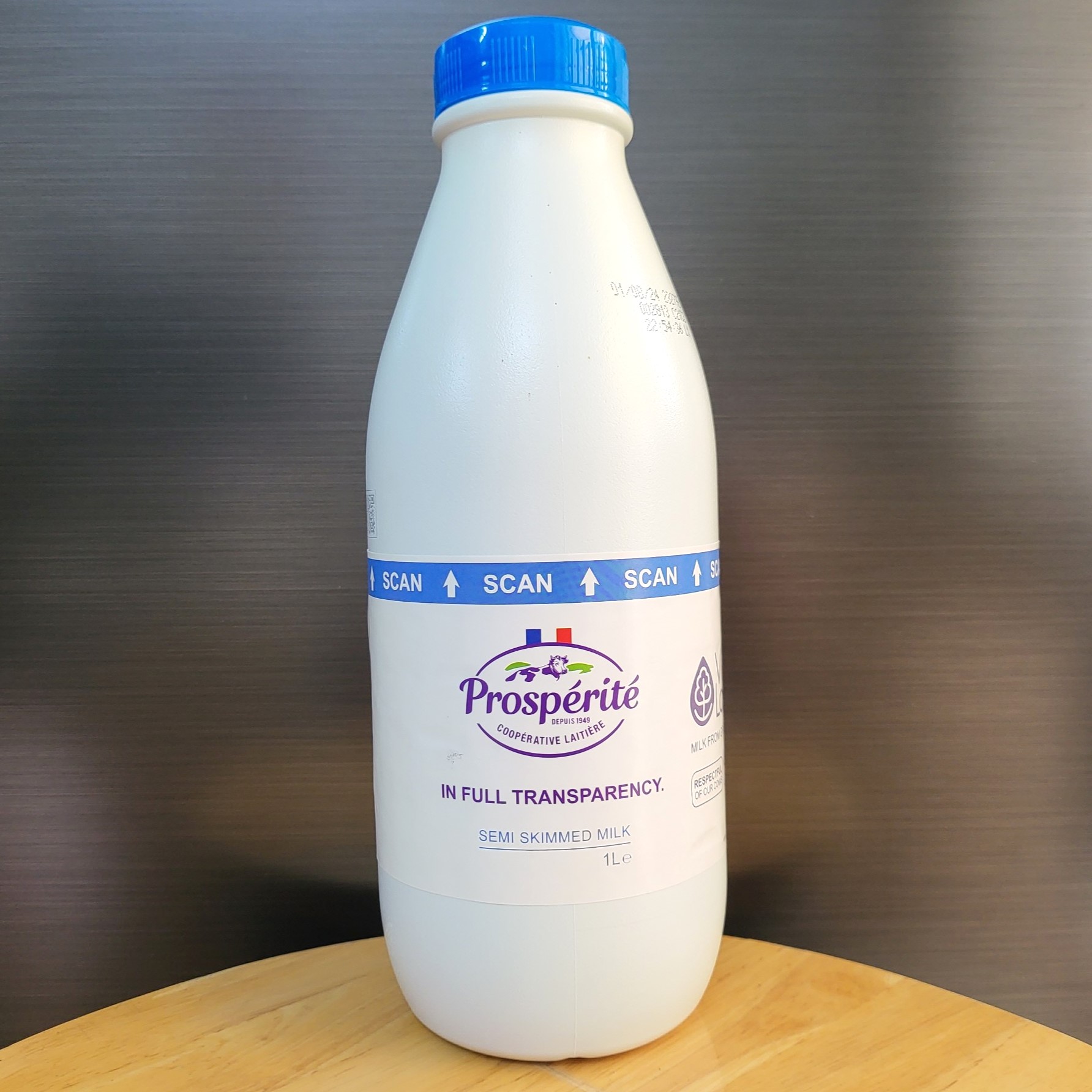 PROSPERITE - Bình XANH 1L - SỮA TƯƠI ÍT BÉO TIỆT TRÙNG / PHÁP / UHT Semi Skimmed Milk