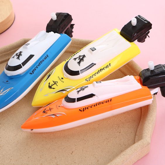 Đồ Chơi Trẻ Em Thuyền Cano Nhựa ABS Chạy Dây Cót - Thuyền Dây Cót