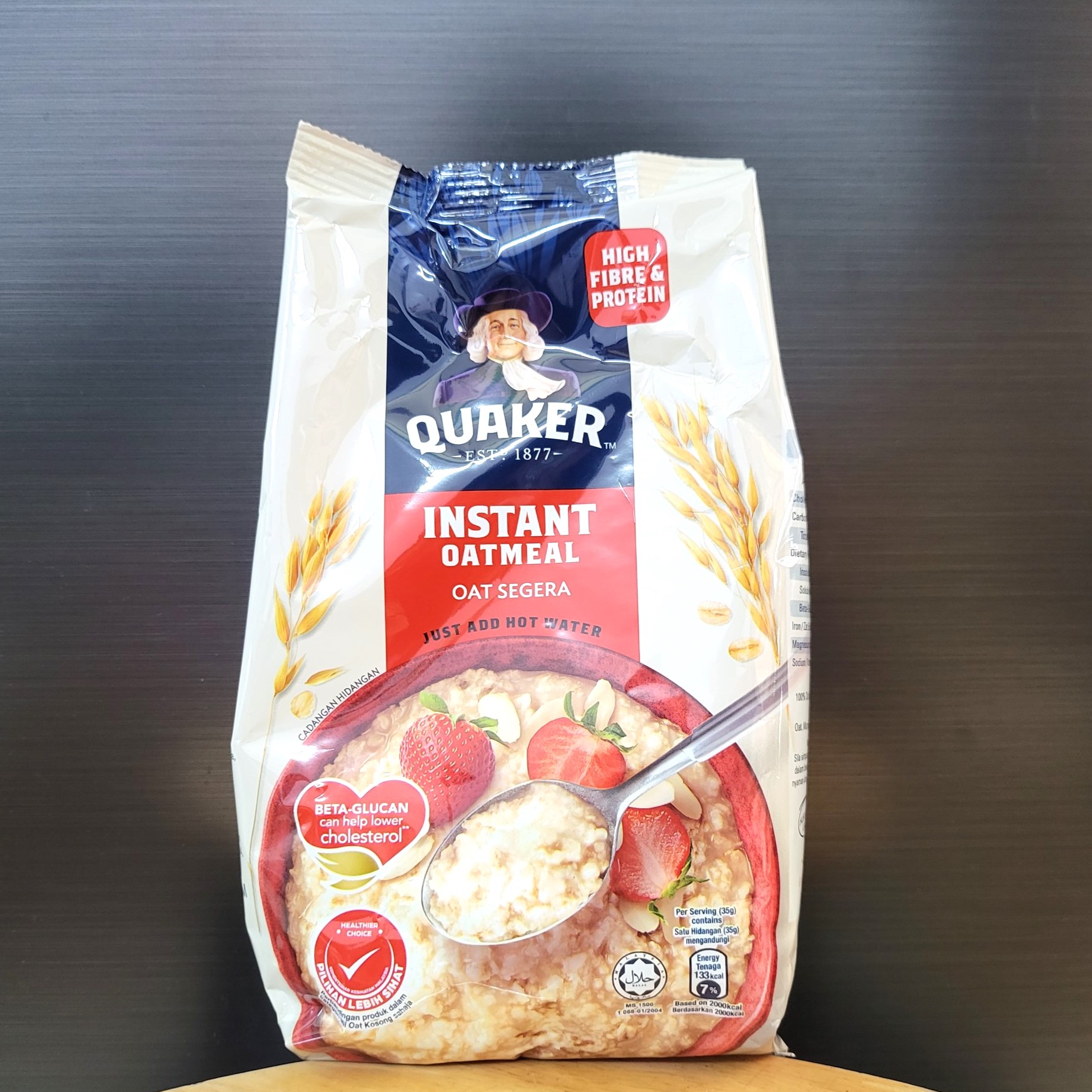 Quaker - túi nhỏ 300g - yến mạch nguyên chất ăn liền / malaysia / instant oatmeal