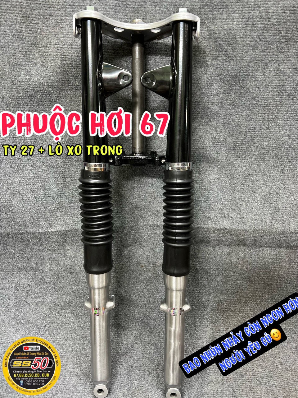 Phuộc hơi 67 gắn cho các dòng xe 67, 68, cd, cl...