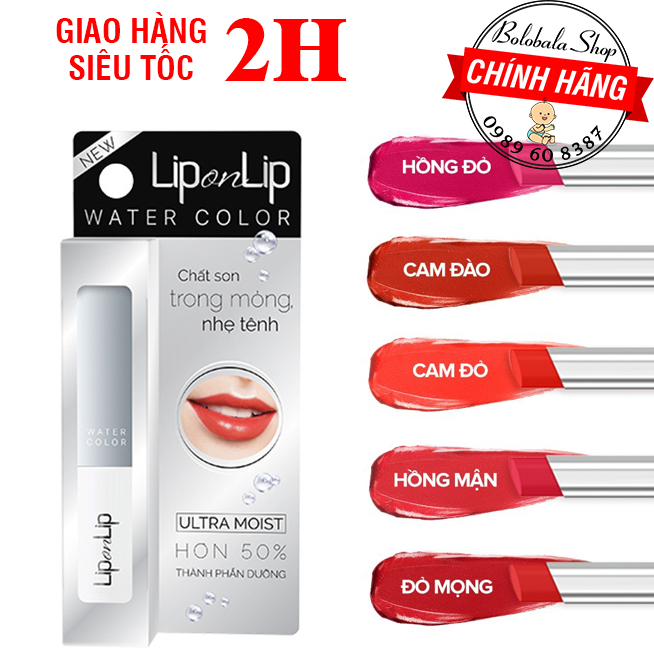 [TẶNG GIÁ ĐỠ DT] Son trang điểm dưỡng tối ưu Lip On Lip Water Color 2,2g