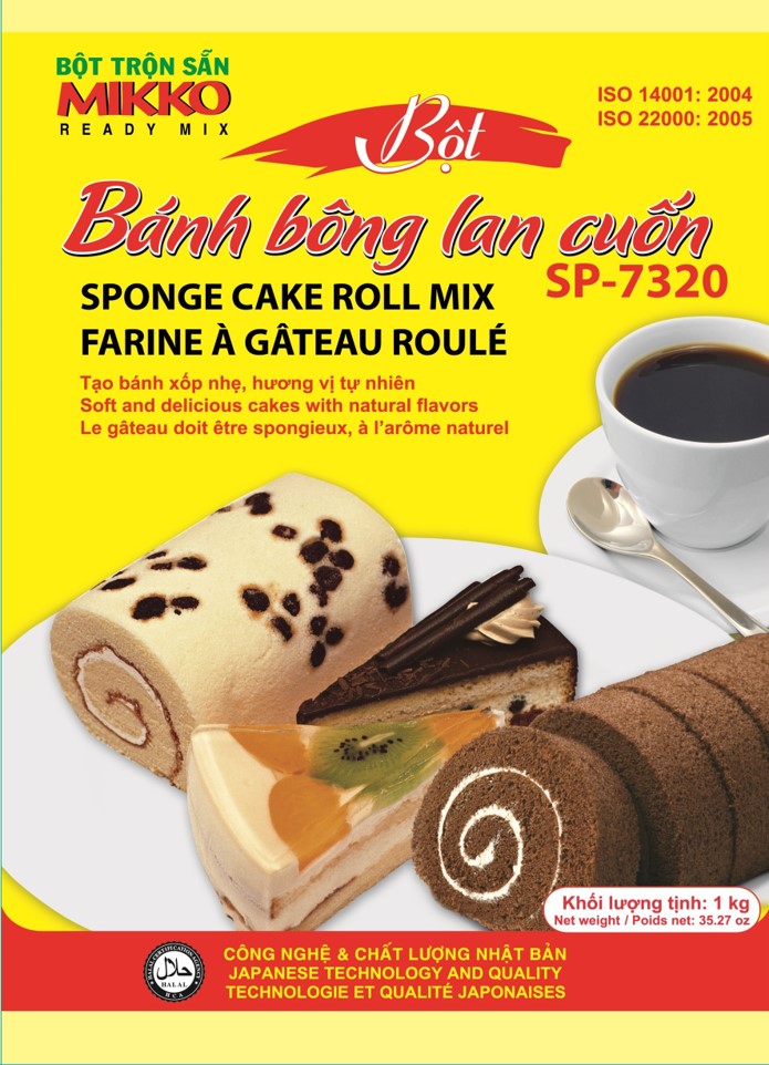 Bột bánh bông lan cuốn 1kg sp7320 - mikko hương xưa