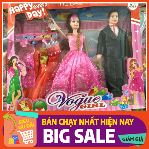 [RẺ VÔ ĐỊCH] Bộ đồ chơi gia đình - gồm 3 bộ váy và 1 gương miệng siêu đẹp