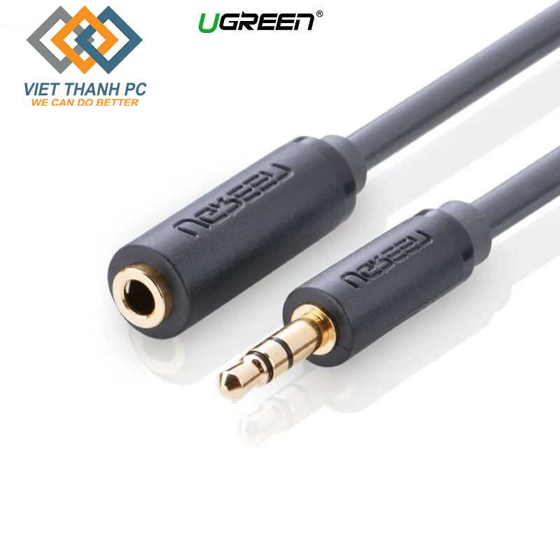 Cáp âm thanh kéo dài hai đầu chuẩn 3.5mm 1 đầu đực 1 đầu cái dài 1m ugreen 10782