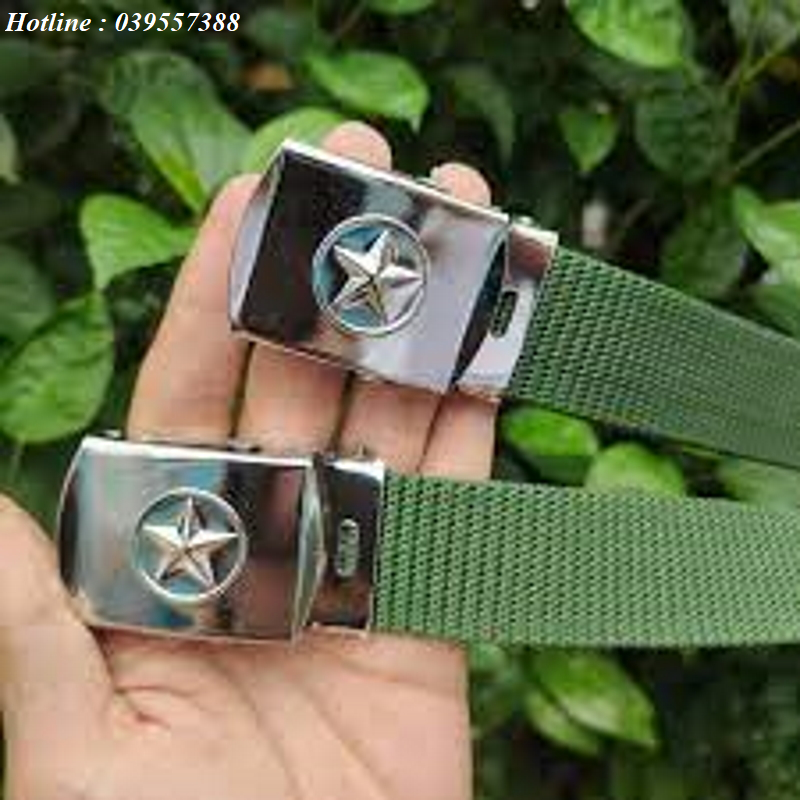 Dây thắt lưng xanh sợi dù , dây nịt , dây lưng