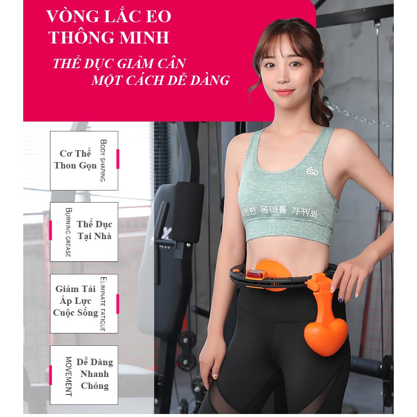 (Vòng lắc eo đếm số vòng thông minh giúp giảm mỡ bụng hiệu quả), Tiện dụng có thể điều chỉnh theo vòng eo, dụng cụ tập GYM tại nhà, vòng tập, vòng tập thể hình, vòng lắc eo-Bảo đảm về chất lượng và mẫu mã