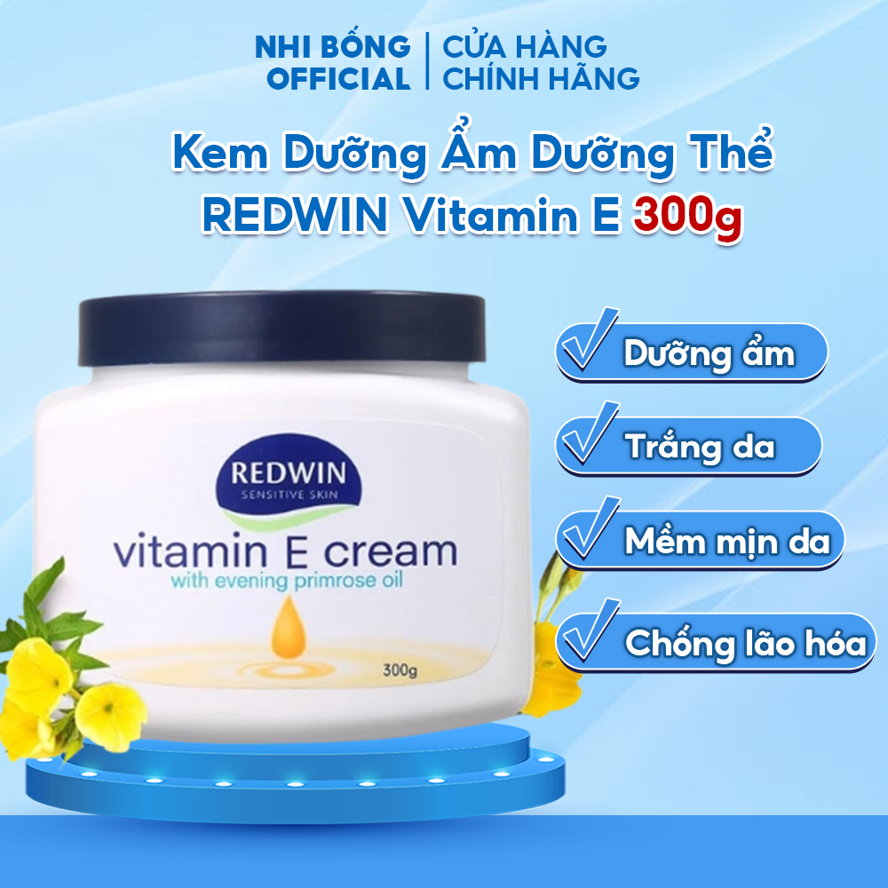 Kem dưỡng ẩm dưỡng thể body redwin vitamin e úc with evening primrose oi 300g