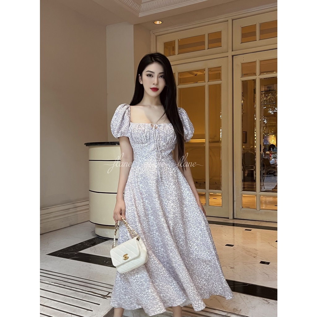 Đầm hoa nhí dự tiệc cho quý cô hàng thiết kế cao cấp