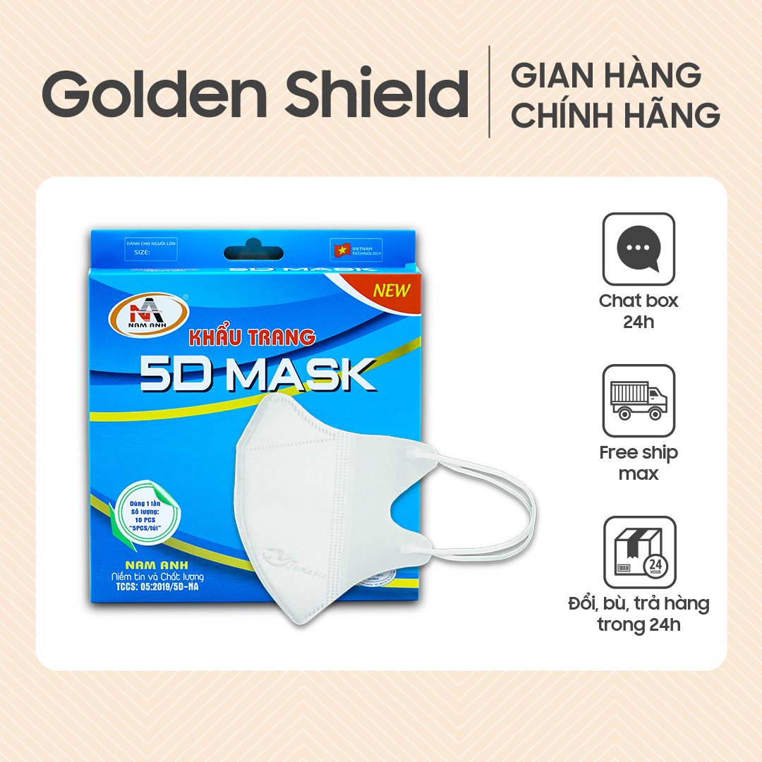 - khẩu trang 3d mask chính hãng cty nam anh 3 lớp, 3 màu - famapro 5d
