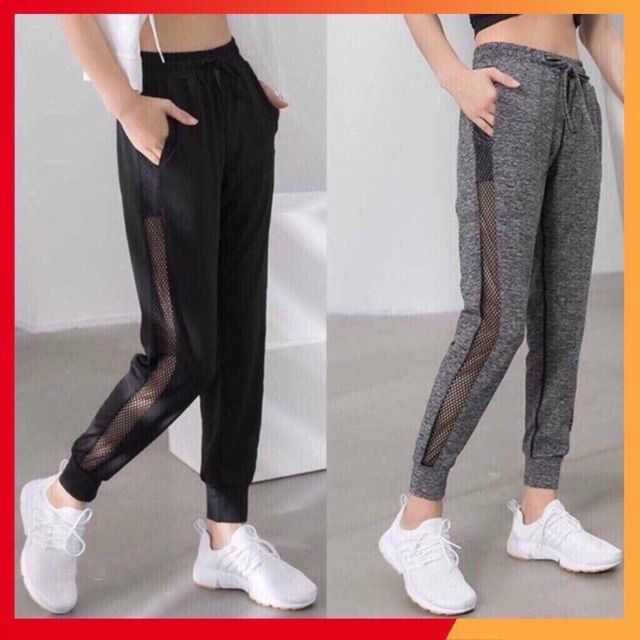 [HCM]Quần Jogger Lưới Nữ Thoải Mái Rẻ Đẹp