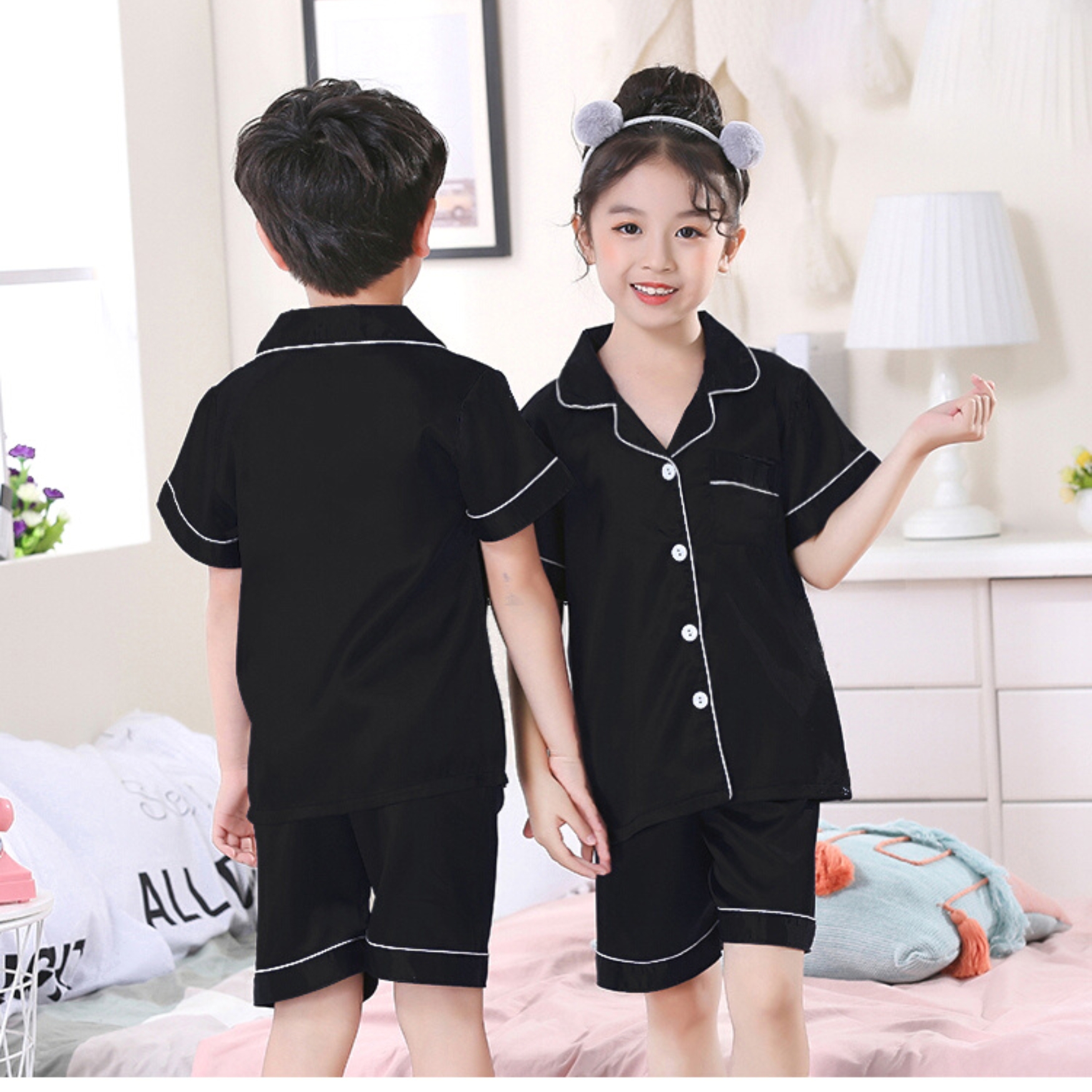 Đồ bộ đùi bé trai bé gái pizama mặc nhà mặc ngủ 0356