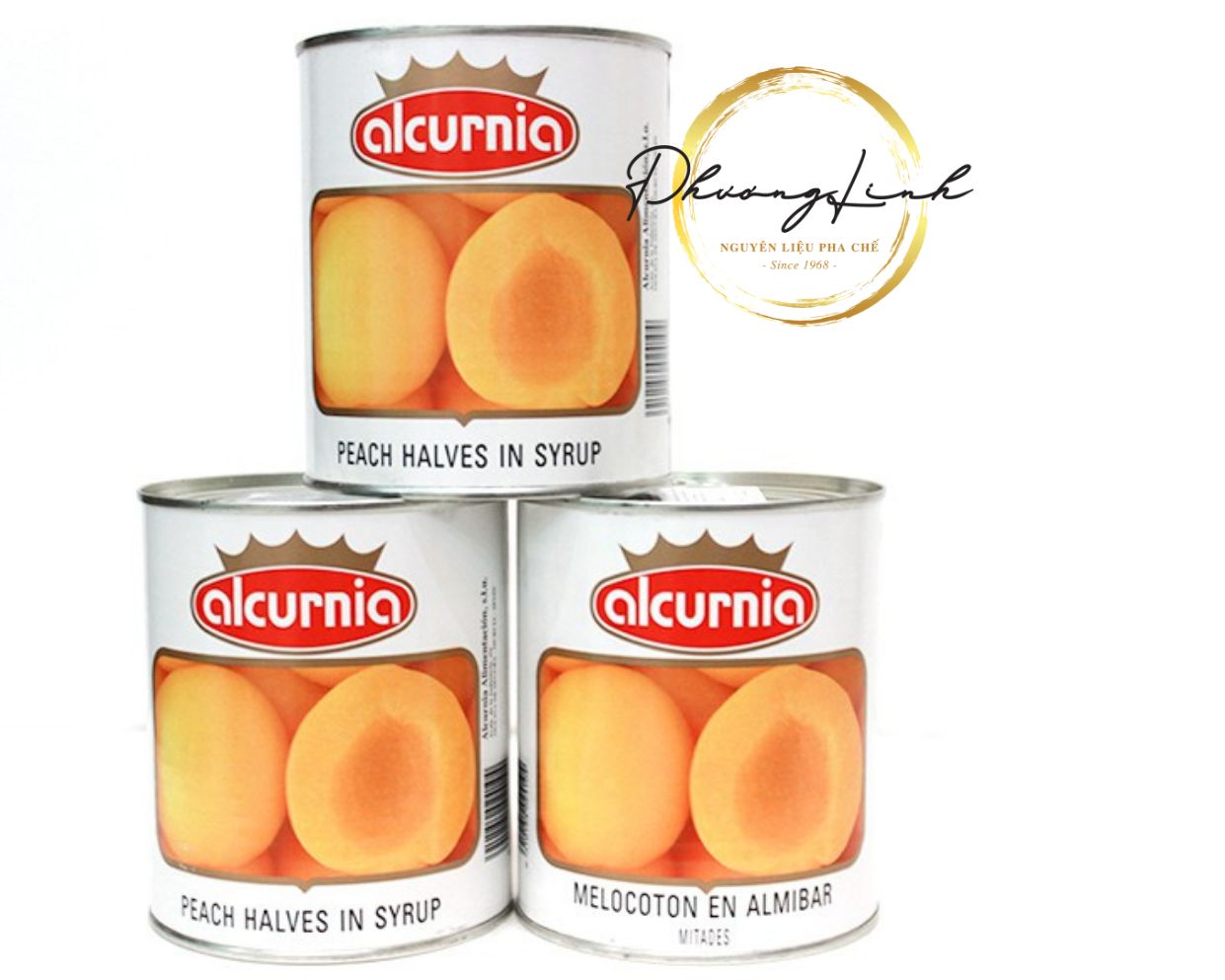 Đào ngâm nước đường hiệu alcurnia xuất xứ tây ban nha trọng lượng 850g hsd đến 21/12/2022 hàng đúng như mô tả 100%