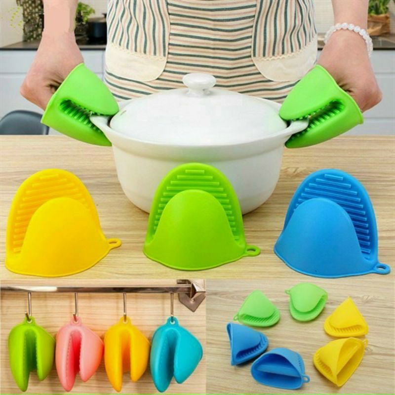 Set 2 miếng kẹp nhấc nồi chống nóng silicon tiện dụng