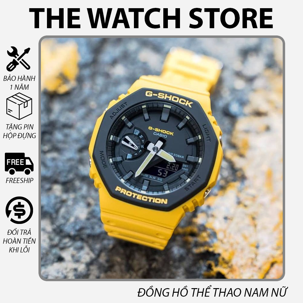 Đồng hồ G-Shock Nam GA-2100 Vàng - Phong cách thể thao Chống nước Fullbox