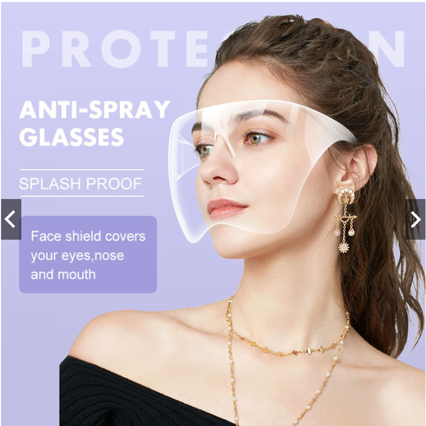 [HCM][ BẢO BỐI MÙA DỊCH ] Kính Mặt Nạ Face Shield Chống Sương Mù Loại Cao Cấp Kính Chắn Gió Bảo Vệ Mắt Chống Tia Cực Tím Giọt Bắn Nước Bụi Gió Chống Trầy Xước Bảo Vệ An Toàn cho Mắt Thiết Kế Vòng Cung Ôm Trọn Khuôn Mặt