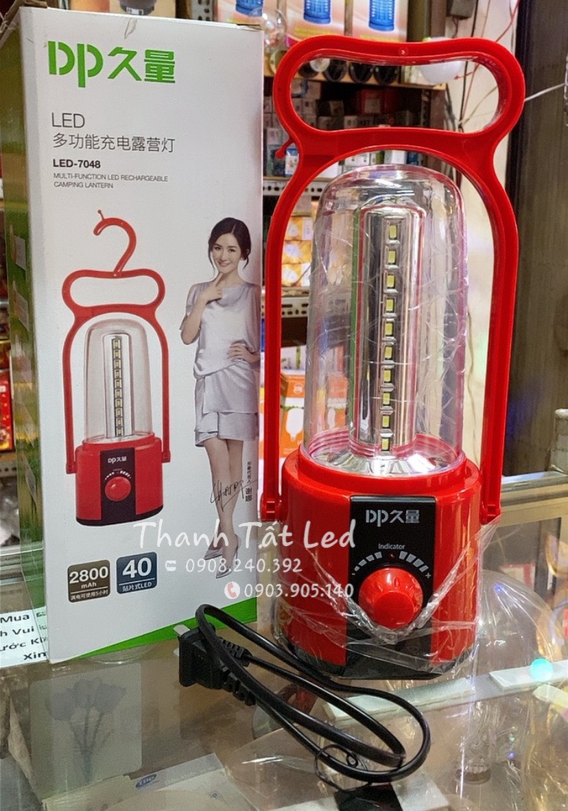 Đèn led sạc tích điện thấp sáng 40 led dp 7048