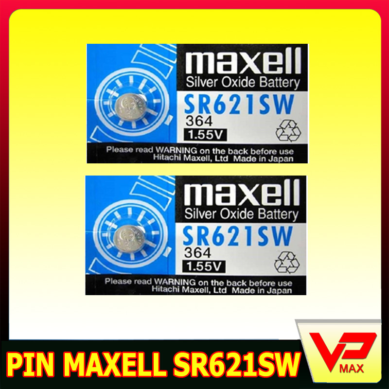 Combo 2 Viên Pin đồng hồ đeo tay Maxell SR621SW SR626SW SR721SW SR521SW Silver Oxide 1.55V - VPMAX