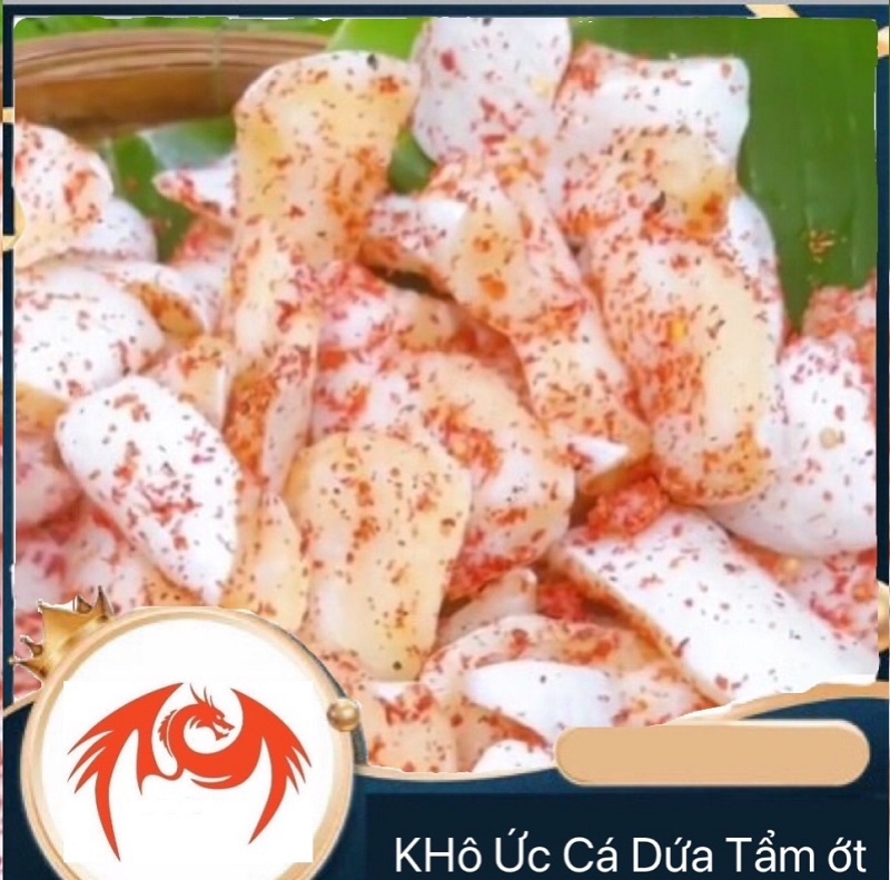 Ức cá dứa tẩm ớt - vựa khô tú sương - ức mỡ giòn béo