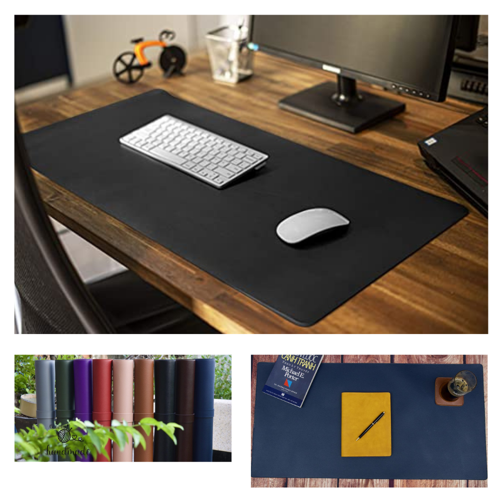 (50x100) Thảm Da Trang Trí Bàn Làm Việc Deskpad Avleather Tấm Lót Bàn Làm Việc Mềm Bo Viền Mịn Chống Nước