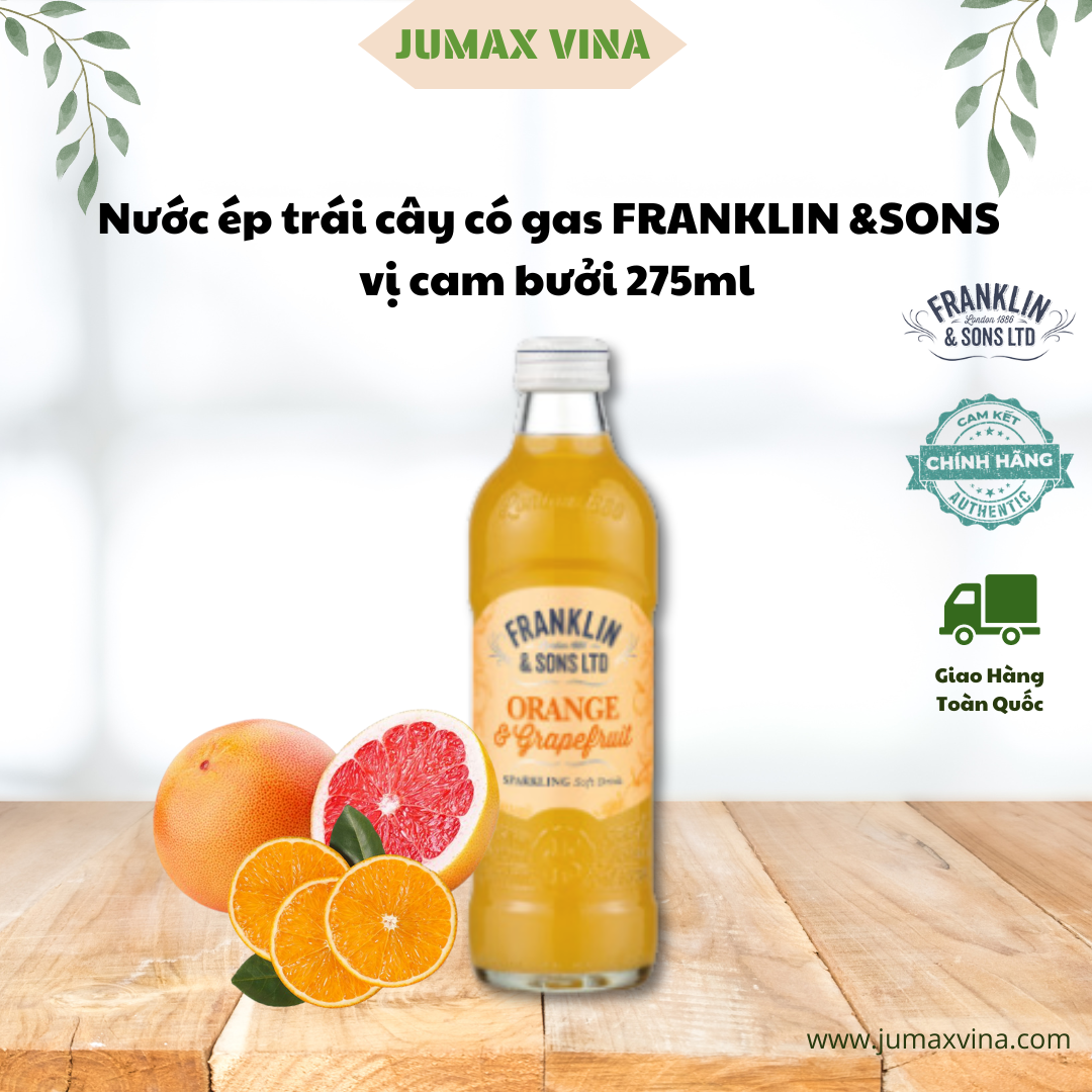 orange and grapefruit gas drink FRANKLIN valentian Orange & grapefruit