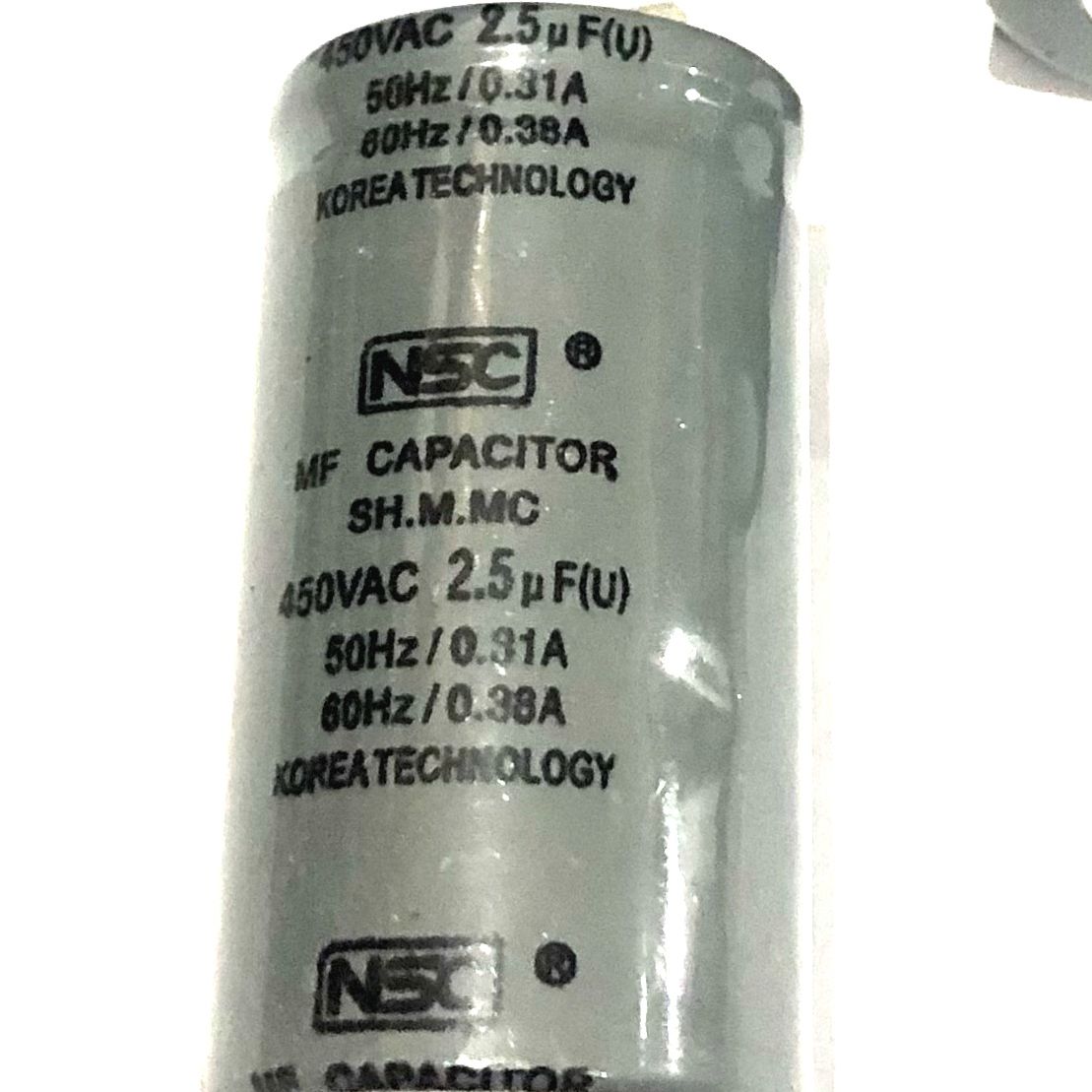 Tụ điện dầu hàn quốc chính hãng nsc 2,5 uf , tụ dầu 2,5 uf , tụ quạt trần 2,5 uf