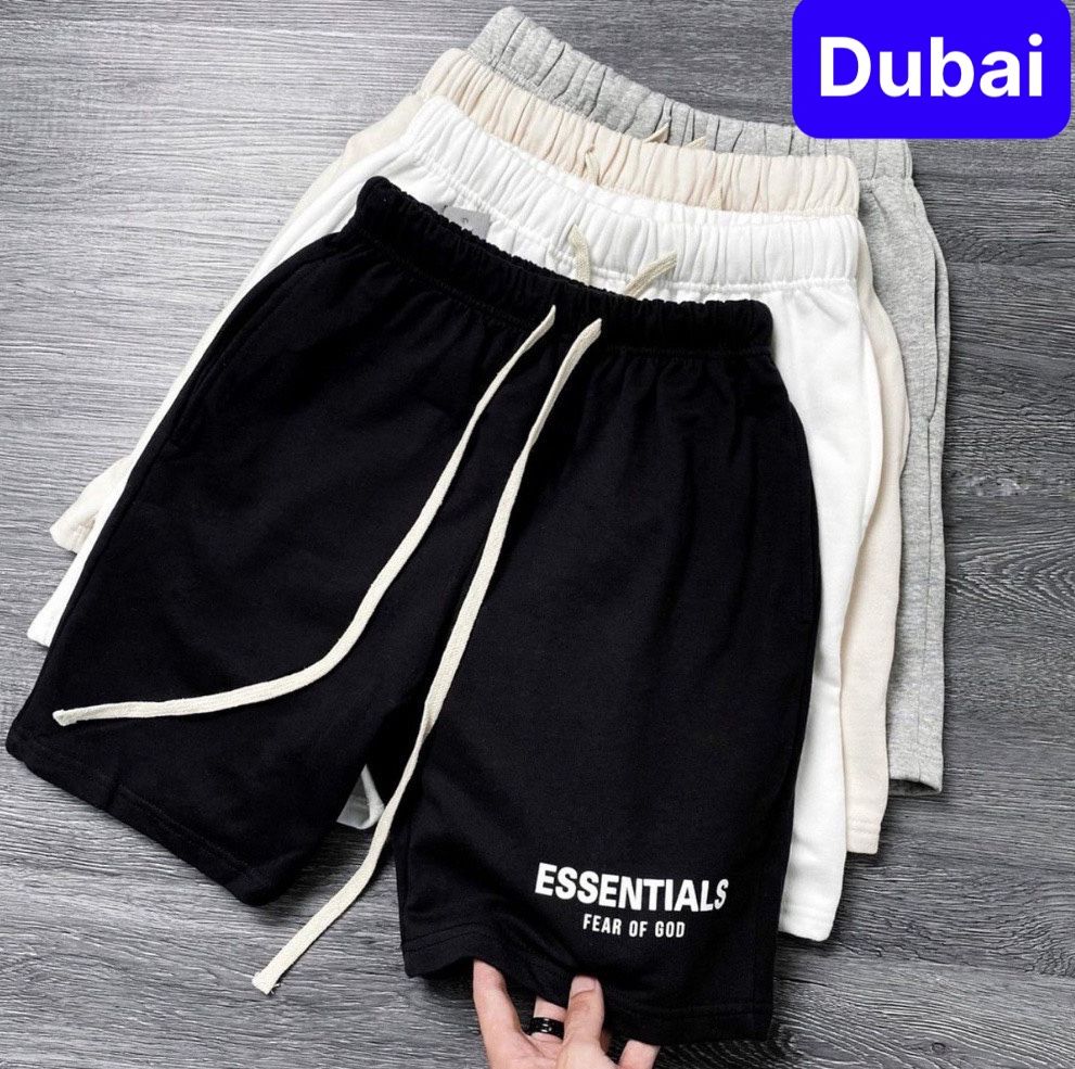 Quần sọt short lửng đùi nam essential chất umi thun xốp thể thao thoáng mát cao cấp - Dubai fashion
