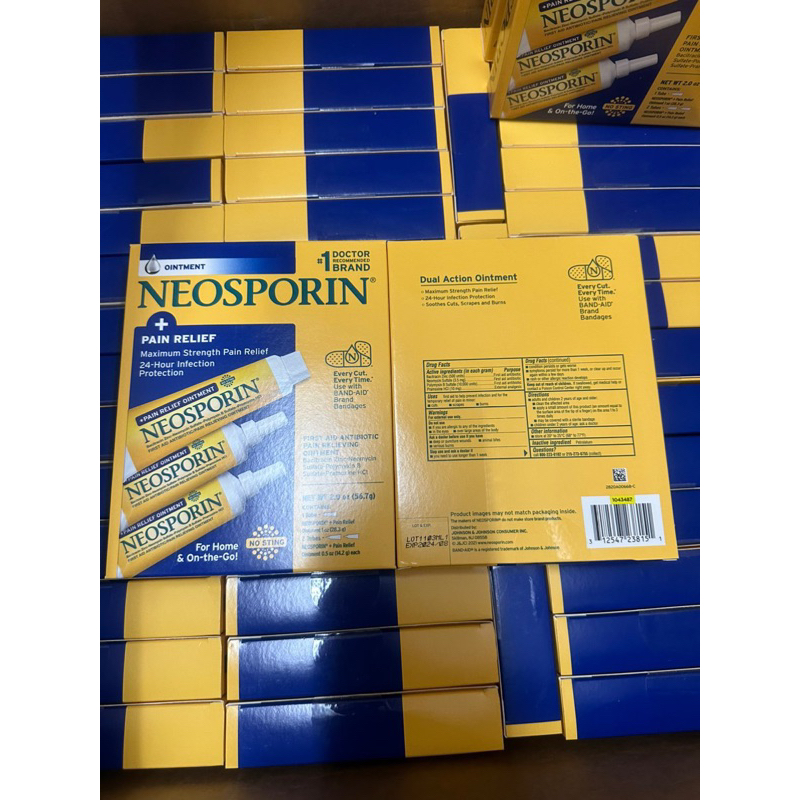 Set Kem Mỡ Kháng sinh Hỗ Trợ Vết Thương bỏng Neosporin Original Ointment