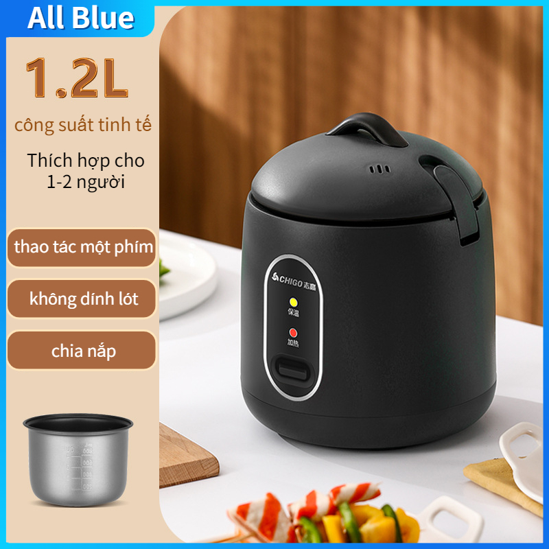 Nồi cơm điện chigo chính hãng 1,2l, nồi nấu đa năng, nấu cơm, hầm cháo, hấp, luộc hot