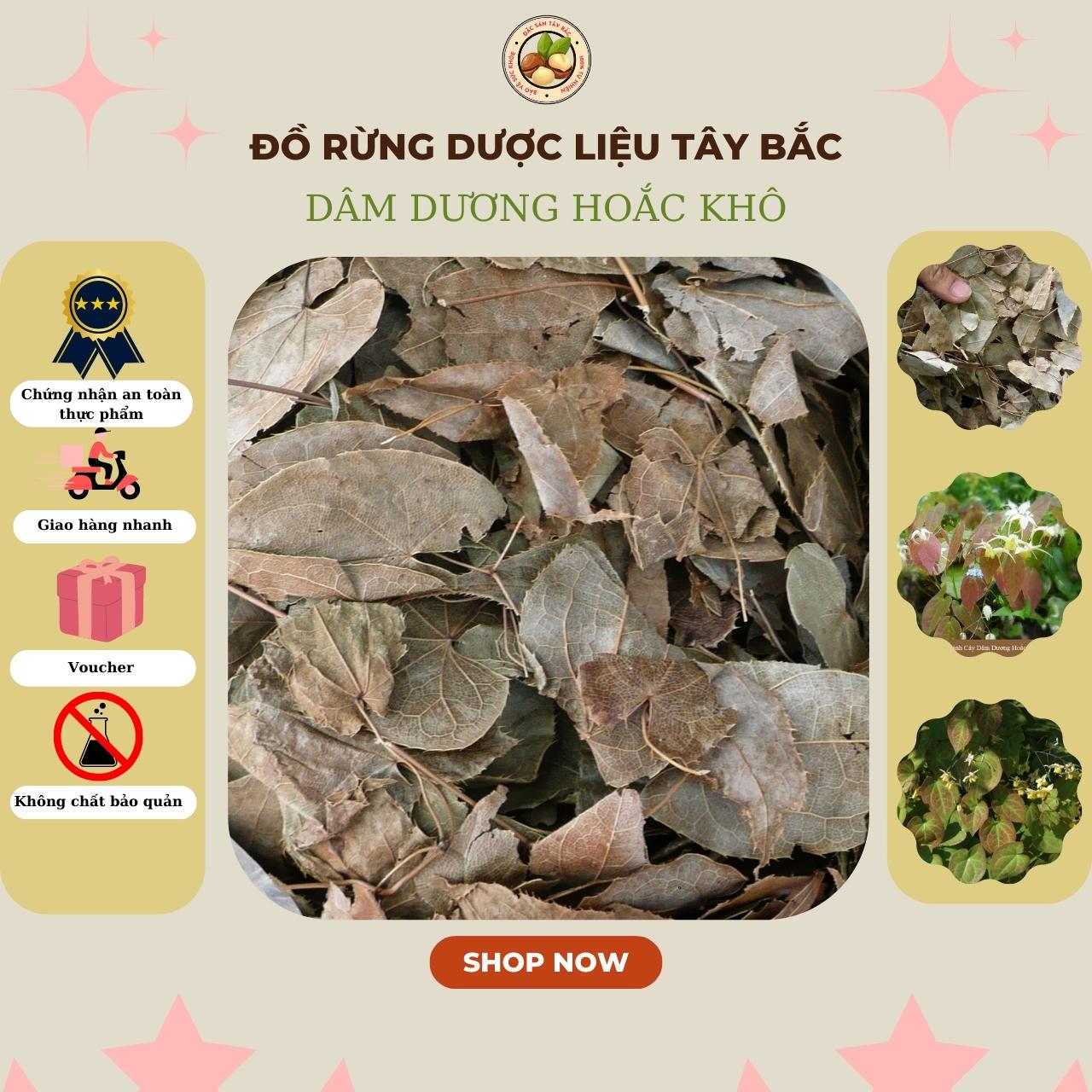 Lá Dâm dương hoắc bắc trọng lượng 1kg sản phẩm tốt cho nam giới trọng lượng 1kg