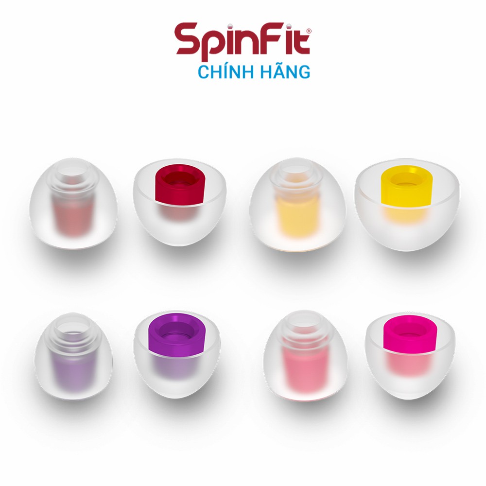 Nút tai nghe cao cấp Spinfit CP100 - Silicon siêu mềm, xoay 360 độ, đường kính ống 4mm(GIÁ TRÊN LÀ GIÁ CHO 01 ĐÔI TIPS)
