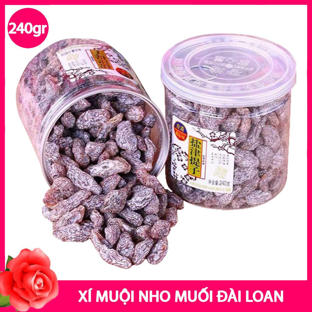 Ô mai xí muội nho muối đài loan hủ 240gr sweet house - ăn vặt