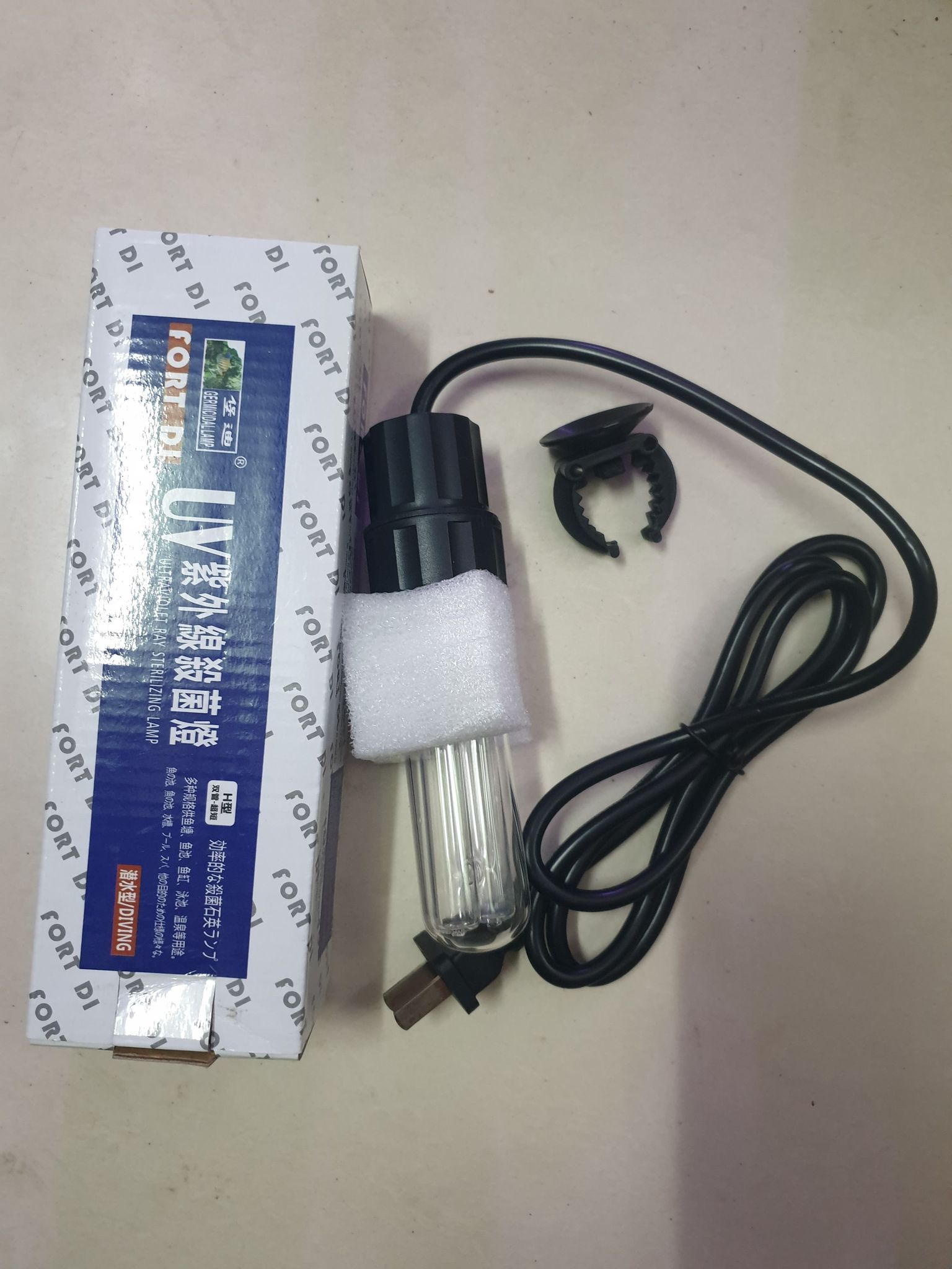Đèn uv cao cấp fort di 9w diệt rêu tảo diệt khuẩn cho hồ cá