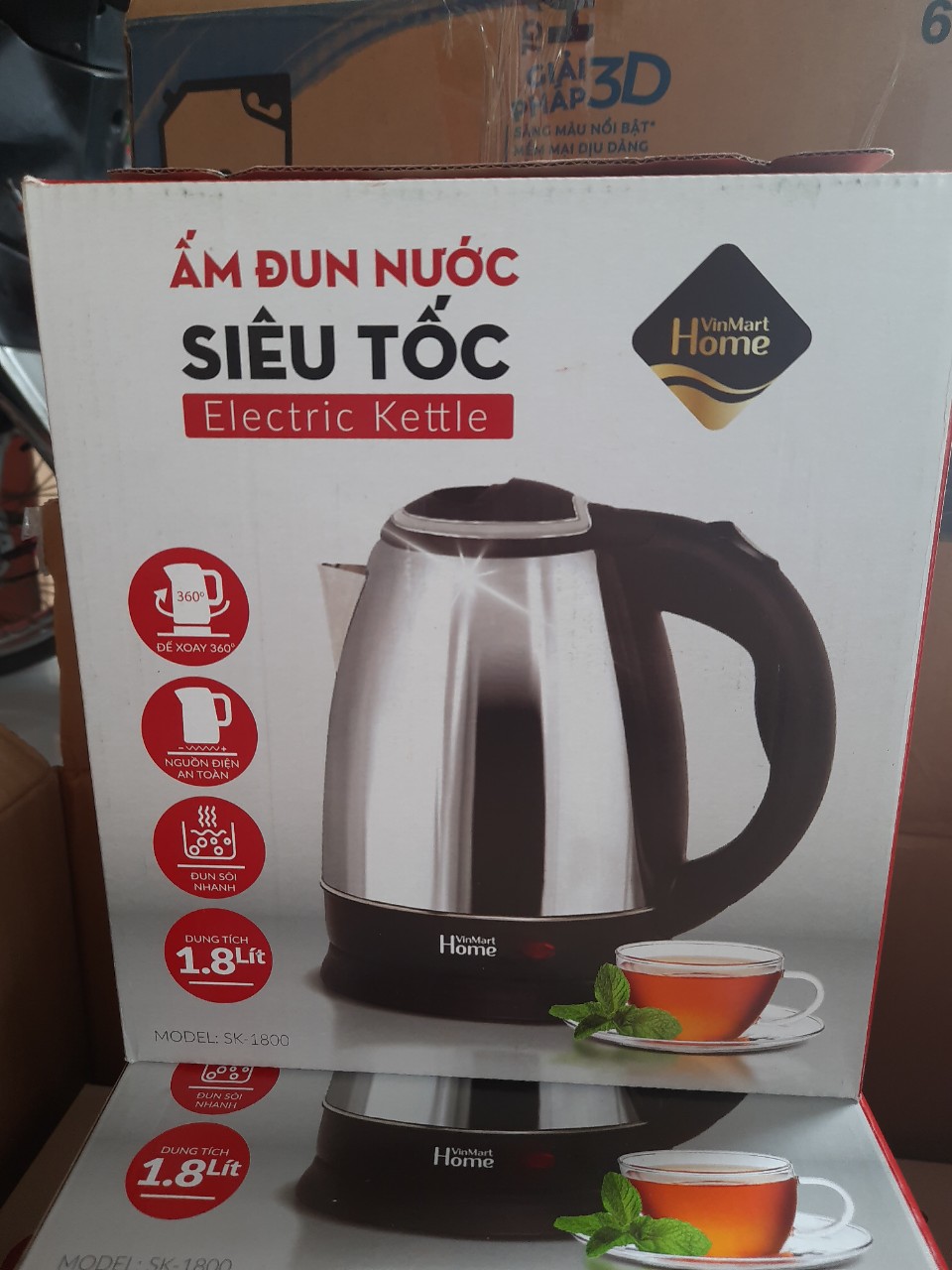 Bình siêu tốc vinmart home 1,8 lít